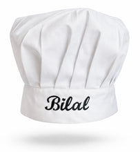 Last inn bildet i Galleri-visningsprogrammet, Kokkehatt med brodert navn, tittel, firma etc. Du velger tekst og vi broderer...Velg farge.