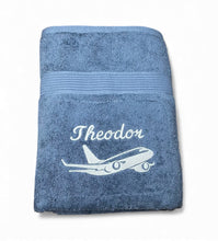 Last inn bildet i Galleri-visningsprogrammet, Myke badehåndklær med en brodert figur, bilde, hjerte, hatt, etc.. 70x140 cm. Velg farge og bilde og vi broderer. Håndkle.