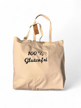 Last inn bildet i Galleri-visningsprogrammet, Handlenett med brodert "100% Glutenfri", kraftig og slitesterk i 100% økologisk bomull