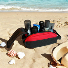 Last inn bildet i Galleri-visningsprogrammet, Solid toalettveske med brodert navn, feriested, kallenavn... med innvendige lommer og lomme med glidelås