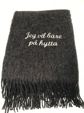 Last inn bildet i Galleri-visningsprogrammet, Jeg vil bare på hytta pledd i 100% ull