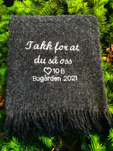 Last inn bildet i Galleri-visningsprogrammet, Avslutningsgave - takk for at du så oss med hilsen, ullpledd i 100% ull, avslutningsgave, ansattgave, avskjedsgave