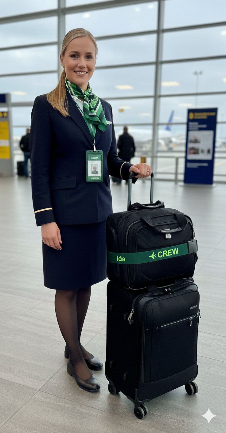 Stor bagasjestropp/reim til koffertene. (Med fly etc. og navn*) Sikre og finn igjen kofferten din igjen i mengden og få din egen farge og design.