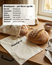 Last inn bildet i Galleri-visningsprogrammet, Brødpose i bomull (45x30 cm)
