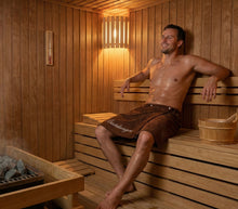 Last inn bildet i Galleri-visningsprogrammet, Saunaskjørt – Bastukongen (med lomme og brodering)
