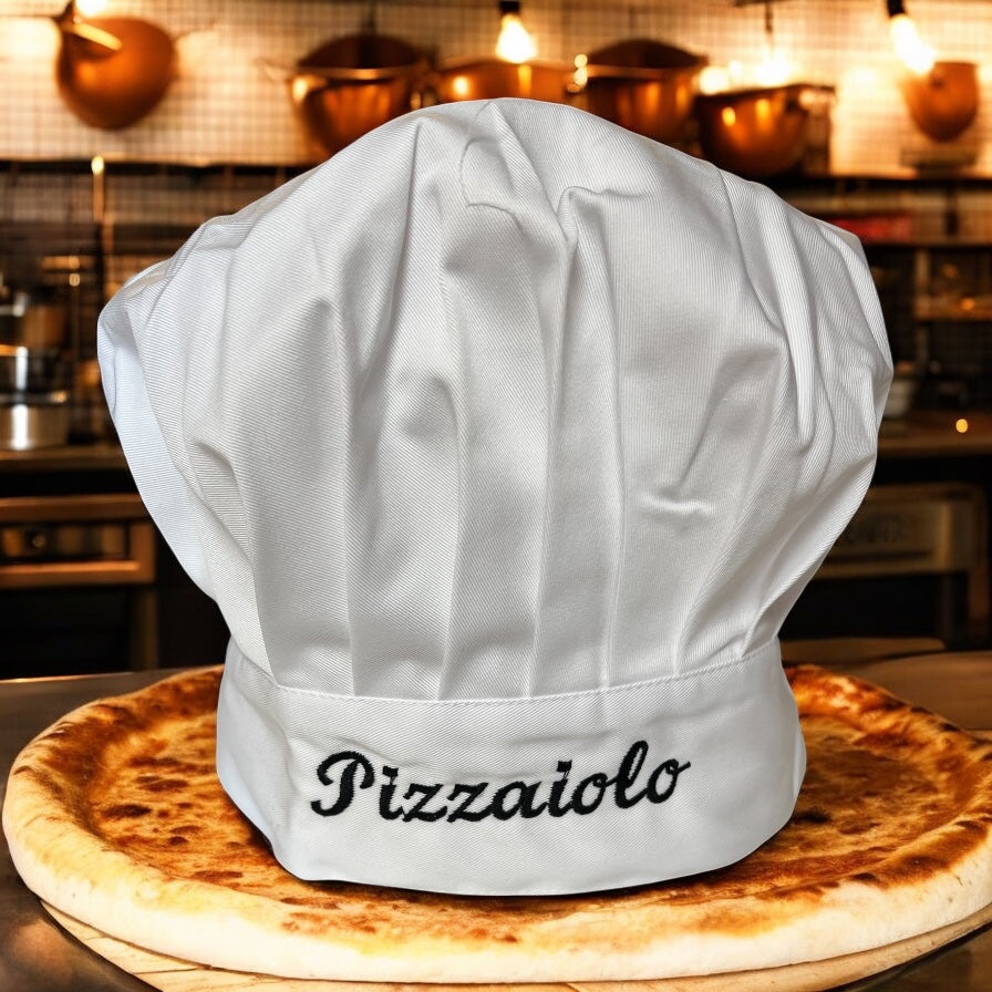Kokkehatt med brodert navn, tittel, firma etc. Du velger tekst og vi broderer...Velg farge.